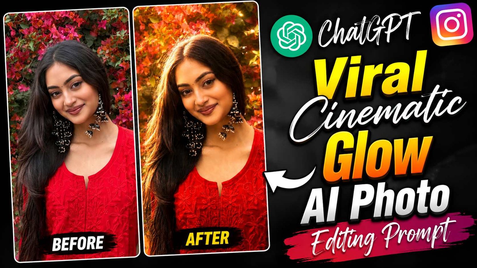 Cinematic Glow AI Photo Editing Prompt with ChatGPT (2026)