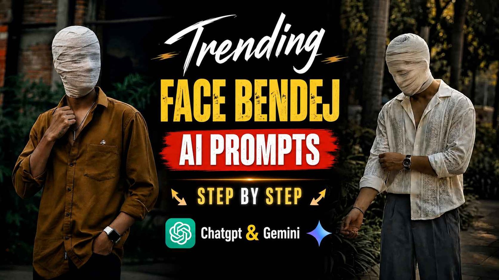 Face Bandage Viral Ai Photo Prompt | Face Bandage Prompt