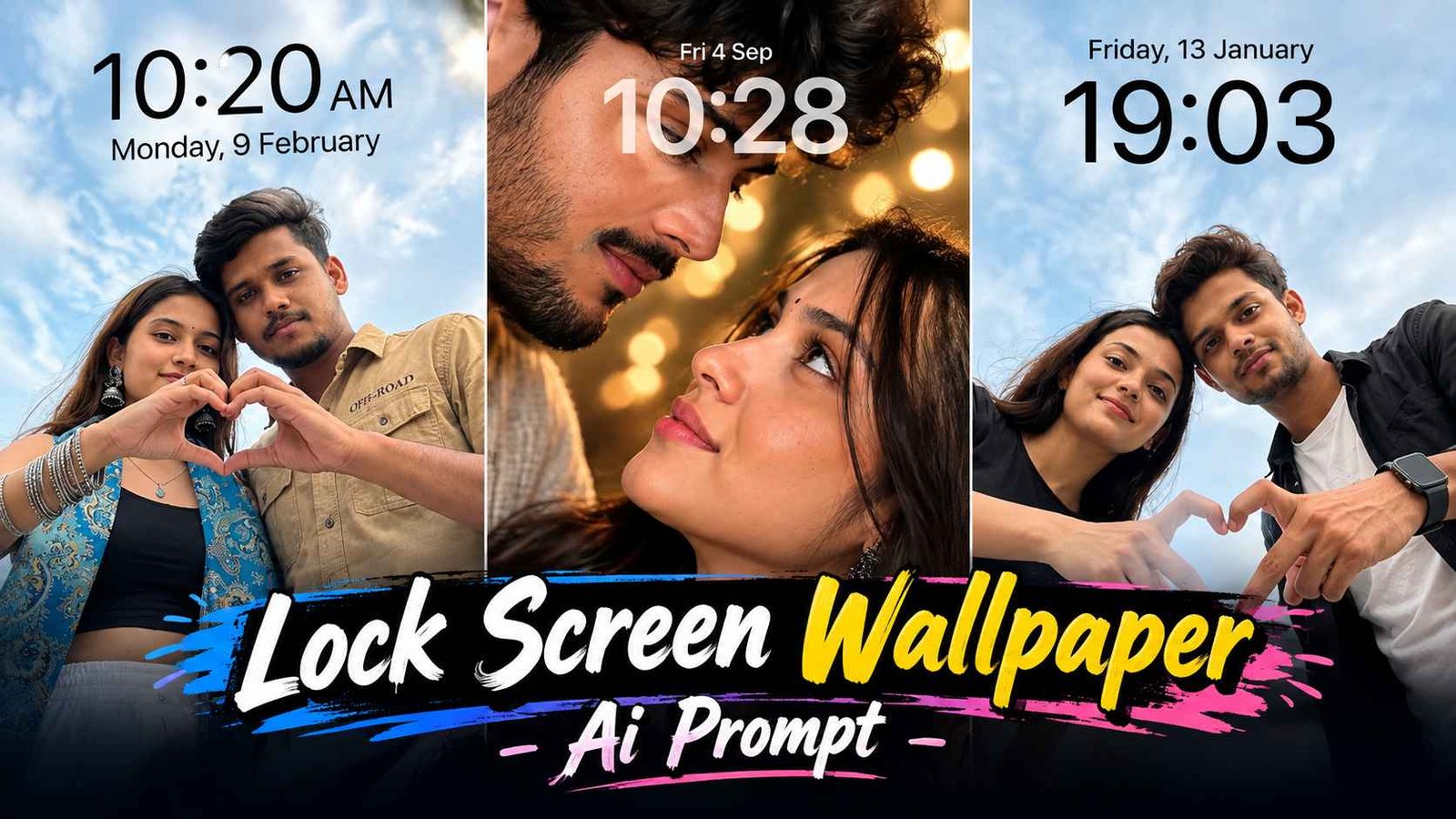 Lock Screen Couple Photo Editing Prompt | Couple Ai Prompt