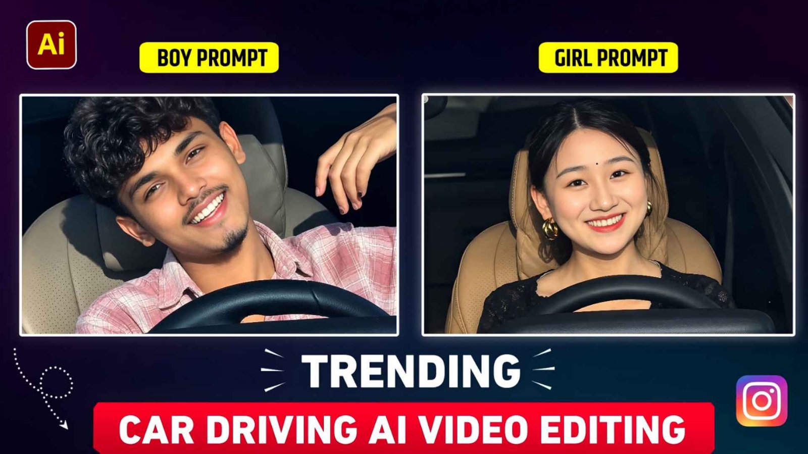Trending Car Driving Ai Video Editing Prompt | Car Drive Ai Prompt