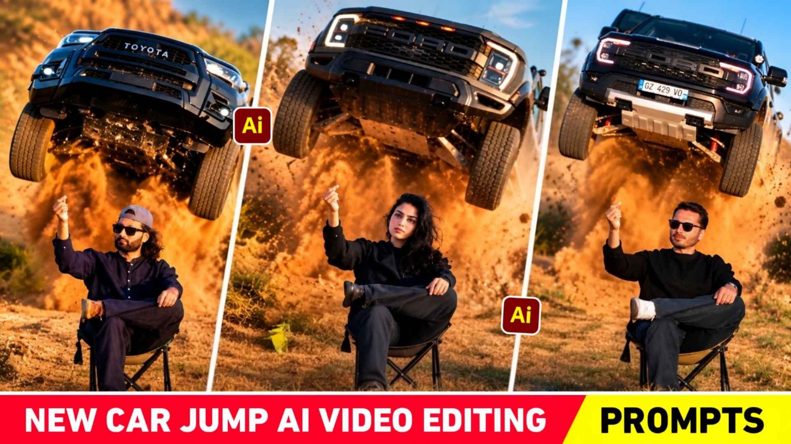 Trending Car Jump Ai Video Editing Prompt | New Trend