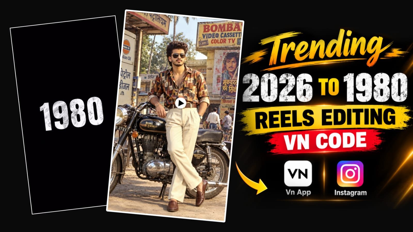 2026 To 1980 Reels Editing Vn Template | 80s Look Reels Editing